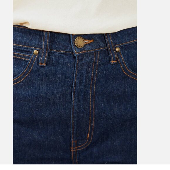 NWT The Great Miner Jeans  High Rise Relaxed Straight Dark Wash Denim Rinse Wash - Picture 5 of 11